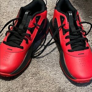 Under Armour Bold Red and Black Athletic Shoes